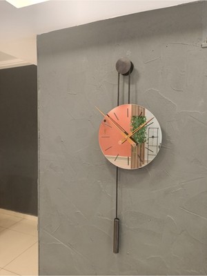 Pendulum Blackclock Duvar Saati ,metal Duvar Saati,aynalı Duvar Saati