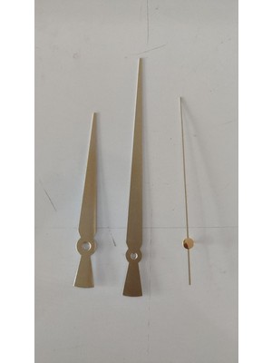 Duvar Saati Akrep Yelkovan Seti - Metal Altın / Gümüş Renk Akrep Yelkovan Saniye