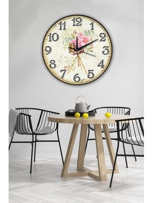 Retro Tasarımlı Duvar Saati 35X35CM