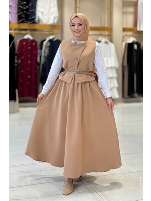 Etek ve Yelek Ikili Takım 6035 Vizon