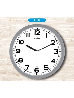 Galaxy Duvar Saati Metal Kordon Gri