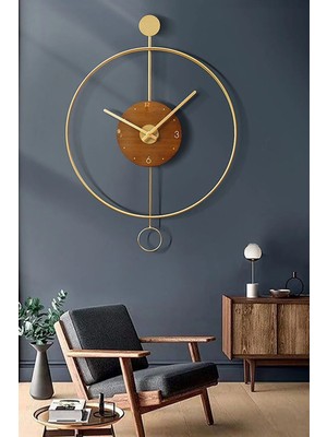 (Xxl Büyükboy) Ispanyol Orbit Time , Modern Dekoratif Metal Ahşap Duvar Saati