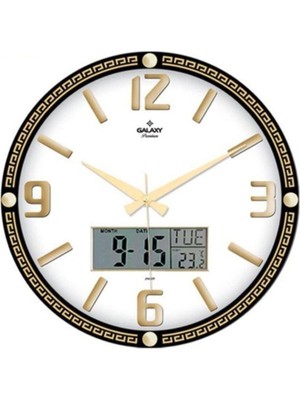 Premium Rakamlı Duvar Saati Digital Ekranlı T-710-G