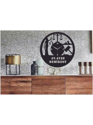 Kişiye Özel Adalet,avukat,hukuk Ahşap Duvar Saati 50X50 cm (Isim Sipariş Mesajı Ile Bildirilir)