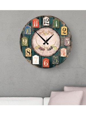 Home Dekoratif Retro 45CM Mdf Duvar Saati