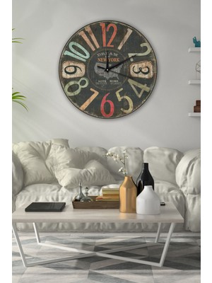 Retro Tasarımlı Duvar Saati 35X35CM