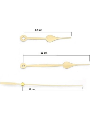 Altın Renk Akrep Yelkovan Saniye Seti