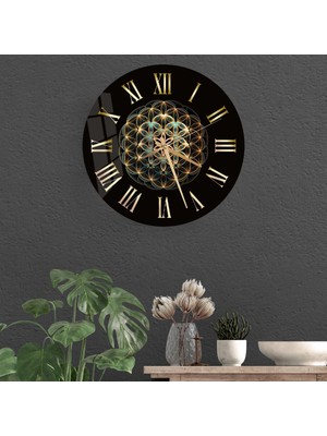 Duvar Saati, Cam Duvar Saati, Salon Için Saat Modelleri 36X36 cm