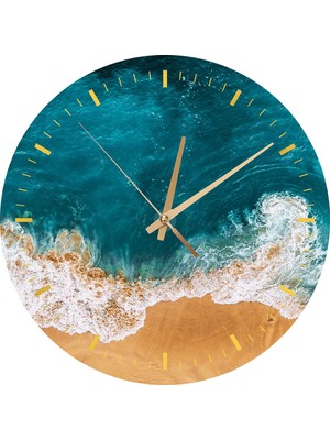 Duvar Saati, Cam Duvar Saati, Salon Için Saat Modelleri 36X36 cm 5T846874199