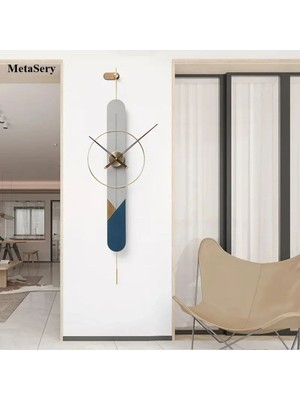 Lacivert Endless Masif Lake Metal Duvar Saati , Modern Dekoratif Metal Lake Duvar Saati