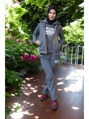 Kışlık Şık Rahat Üçlü Kadın Eşofman Takımı