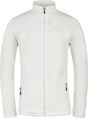 2AS Chestert Erkek Tam Fermuarlı Ince Polar Sweatshırt Beyaz