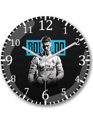 Cristiano Ronaldo Melhor Do Mundo Duvar Saati Bombeli Gercek Cam