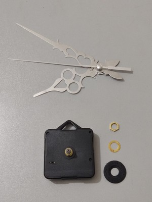 Saat Mekanizması, Akar Sessiz Duvar Saat Mekanizması 16 mm -Akrep-Yelkovan-Saniye-Askılı