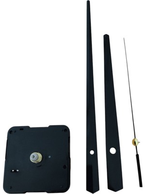 Saat Mekanizması 1. Sınıf Akar Sessiz Saat Mekanizması 16 mm Şaft Askısız 3D Saatlerle Uyumlu Siyah