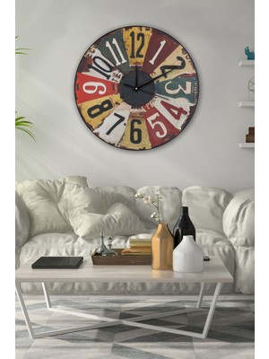 Retro Tasarımlı Duvar Saati 35X35 cm