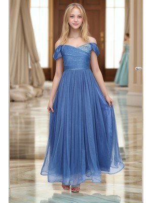 Kız Çocuk Uzun Abiye Elbise - Düğün ve Özel Gün ELBISESI-ABY-2013