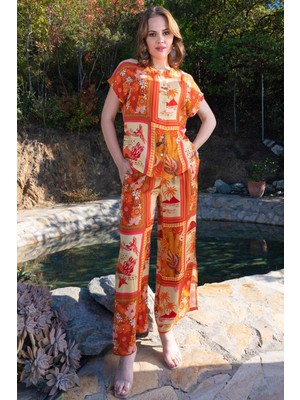 Vienetta Somon Kadın Yarasa Kol Pantolon Takım