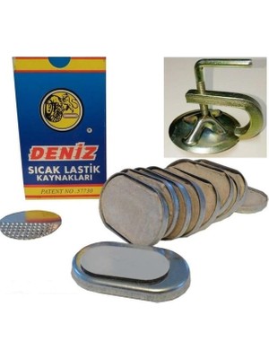 Deniz 10 Adet Sıcak Lastik Kaynakları ve 1 Mengene ile Pratik Onarım Seti