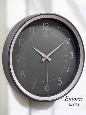 36 cm Dekoratif Gerçek Cam  Sessiz Mekanizma Duvar Saati