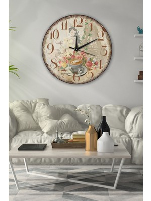 Retro Tasarımlı Duvar Saati 35X35CM