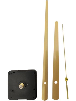 Saat Mekanizması 1. Sınıf Akar Sessiz Saat Mekanizması 22 mm Şaft Askısız 3D Saatlerle Uyumlu Gold