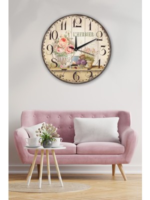 Retro Tasarımlı Duvar Saati 35X35CM