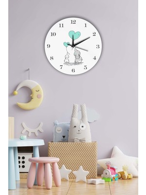 Dekoratif Çocuk Odası Duvar Saati 30X30CM