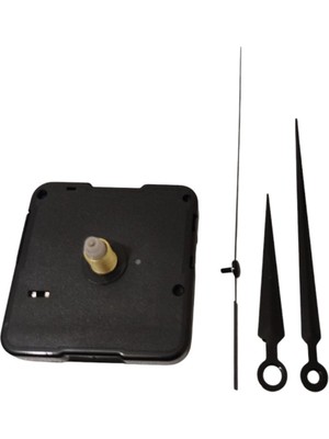 Saat Mekanizması,quartz Akar Saat Mekanizması 18 mm ve Seti (Akrep - Yelkovan - Saniye) Askısız