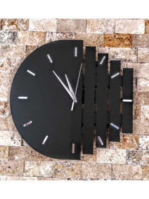 Bilge Ahşap Geometrik Duvar Saati