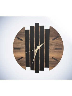 Ahşap Duvar Saati Roma Rakamı Detaylı