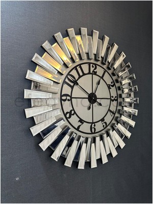 Piyano Xx-Gümüş Ayna Duvar SAATİ-83CM