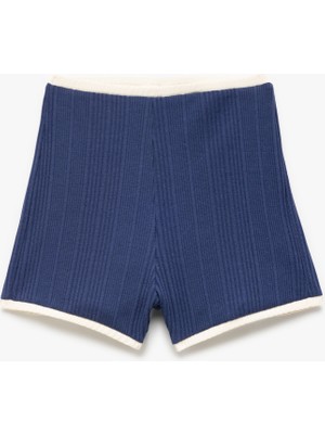 Koton Kaşkorse Biyeli Dar Kesim Katlamalı Paça Mini Şort