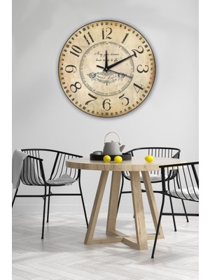 Retro Tasarımlı Duvar Saati 40X40CM