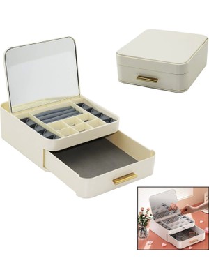ÇEK-BIRAK=AÇ-KAPA20X22 - Y:8.5cmaynalı Takı Organizer Çekmece+1 Kat-10 Bölme (4887)