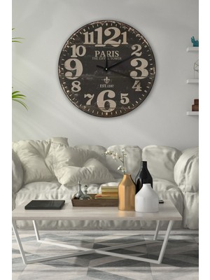 Retro Tasarımlı Duvar Saati 45X45CM
