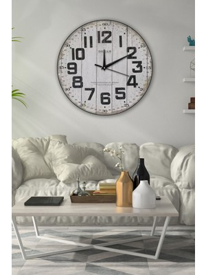 Retro Tasarımlı Duvar Saati 35X35CM