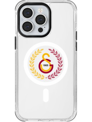 Galatasaray iPhone 13 Pro Uyumlu Galatasaray Yaprak Arma Magsafe Lisanslı Telefon Kılıfı