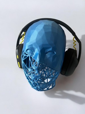 Magicland Dekoratif Masaüstü Kulaklık Standı, Voronoi Desenli Kulaklık Tutucu, Kulaklık Tutacağı