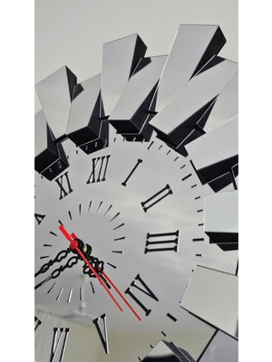 Piyano Saat Gümüş Romen Rakamlı