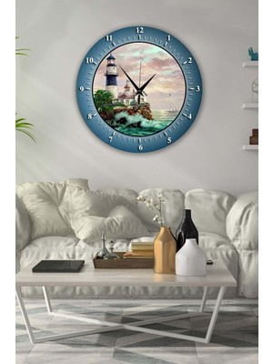 Bilge Retro Tasarımlı Duvar Saati 35 x 35 cm