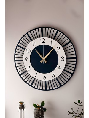 Dekoratif Yeni Modern Nunki Ahşap Duvar Saati 48 cm