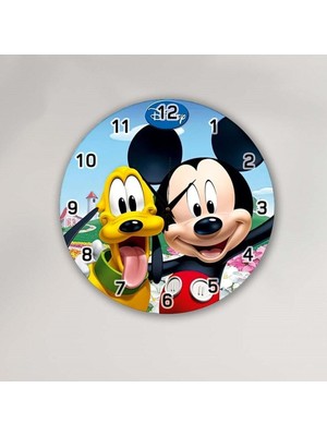 Bilge Duvar Saati, Çocuk Odası Dekoratif Ahşap Duvar Saati