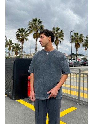 Basic Yıkamalı Acid Wash Tişört