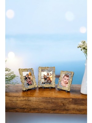 Ay Dizayn Üçlü Dekoratif Polyester Fotoğraf Çerçeveleri