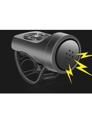 YeniTech USB Şarjlı Bisiklet Zili & Alarm | 120 Db Güçlü Ses, 4 Farklı Zil, Kolay Montaj, Su Geçirmez ve Dayanıklı Tasarım | Hırsızlık Önleyici, Kompakt ve Hafif Bisiklet Aksesuarı