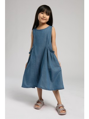 Sun Kız Çocuk Jean Elbise Denim