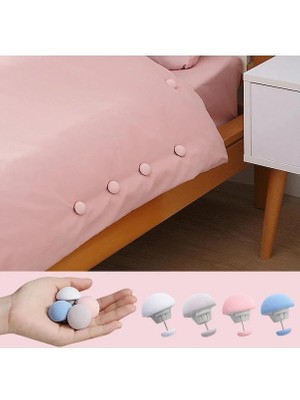 12 Adet Beyaz Çarşaf Tokaları Kaymaz Yorgan Anahtar Nevresim Tutucu Iğneli Sabitleyici Tutaç