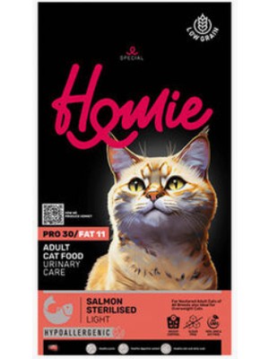 Homie Kısırlaştırılmış Kedi Maması Somon 12 kg Yüksek Proteinli Besleyici İçerik ile Özel Formül