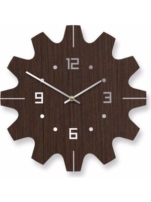 Üm-Ra Lazer Çark Tasarımlı Dekoratif Ahşap Duvar Saati